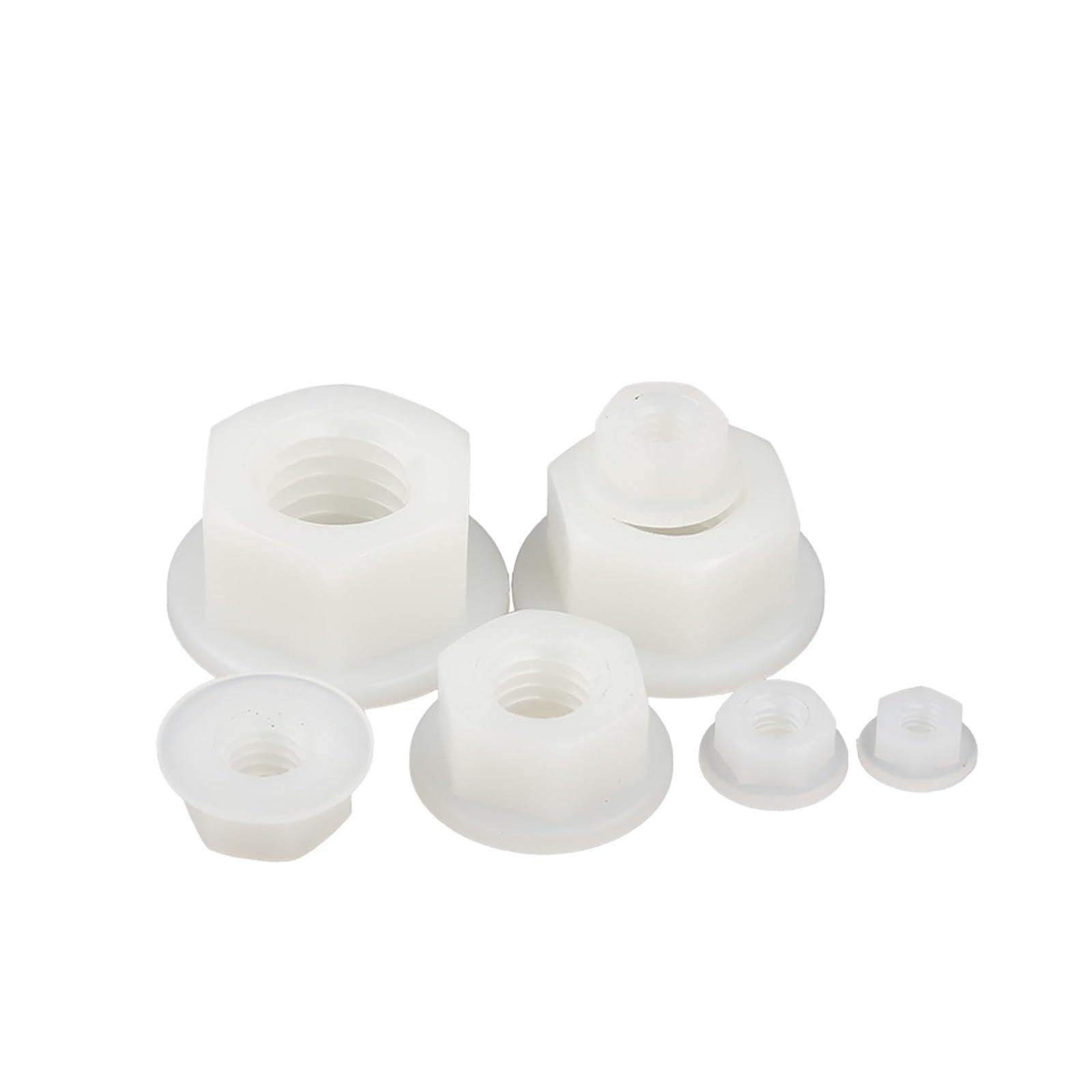 Dadi Esagonali In Nylon Bianco Nero M2 M2.5 M3 M4 M5 M6 M8 M10 - Foto 4