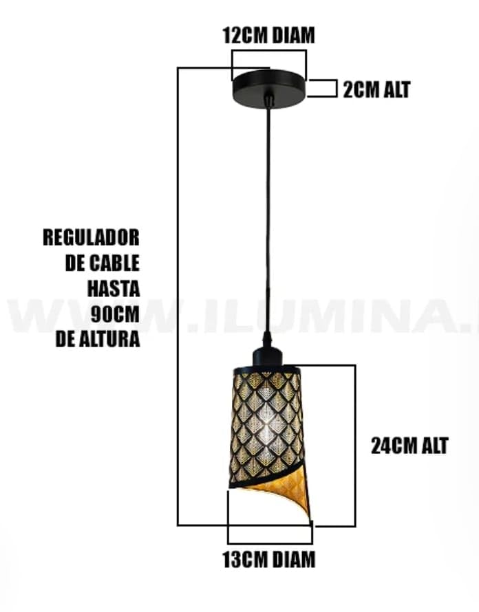 Image of Lyse Decor Hanging Lamps for Living Room, Pendant Lights for Kitchen Counter, Restaurant Lights and Bedroom Lights (with Bulb)