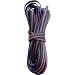 Ksmile 4 Color 33ft 10m RGB Extension Cable Line for LED Strip RGB 5050 3528 Cord 4pin 33 Feet (10m)