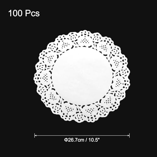 Napperons papier dentelle blanche de 26,7 cm pour présentation de gâteaux - 3