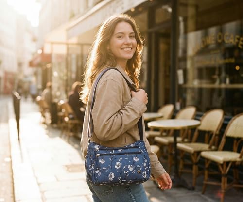 Image of Pealwel Casual Crossbody Bag with Anti Theft Pocket - Women Lightweight Water-Resistant Purse Bag