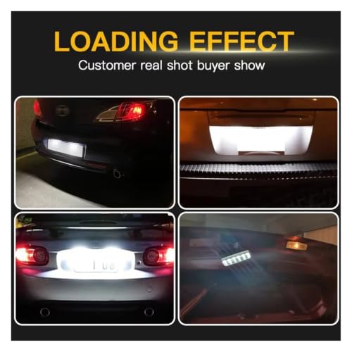 Luz de matrícula LED para Mazda MX5 Miata MK3 NC 2006-2015 bombilla blanca 6000K 2