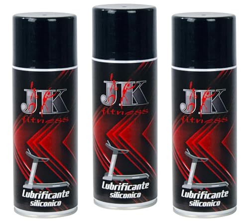 JK Fitness Spray Lubricantes para Cinta de Correr [Maxi Formato Conveniente] Fórmula Profesional 3 Spray de 400 ml – Cuidado completo y duradero