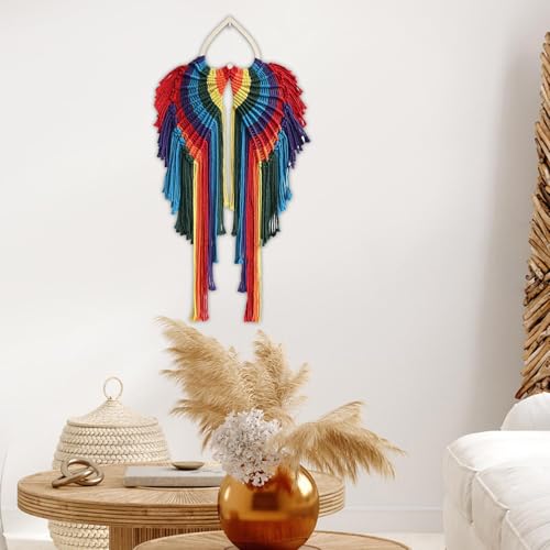 Tapestry Angel Wings Macrame pour décoration d'art mural boho - 6
