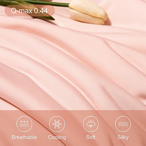 Image of LLanCL Cooling Blankets for Hot Sleepers - Cool Like Ice Cream Lightweight Blanket for Summer with Double Side Cold, Cooling Comforter, Quilt, Fabric for Bed (Throw Size 47 inch x 59 inch Pink & Beige)