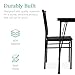 Best Choice Products 3-Piece Dining Set Modern Dining Table Set, Metal and Wood Square Dining Table for Kitchen, Dining Room, Dinette, Breakfast Nook w/ 2 Chairs - Black