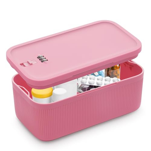 Image of Lockable Storage Box, Small Lock Box with Combination Code for Phone /Medicine Safe /Food Home /Refrigerator /Office /Personal Items /Travel /Gift,9.25 x 5.04 x 3.62''