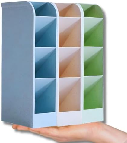 Kit com 3 Organizadores de Mesa Porta Lápis Canetas Multifunciona...