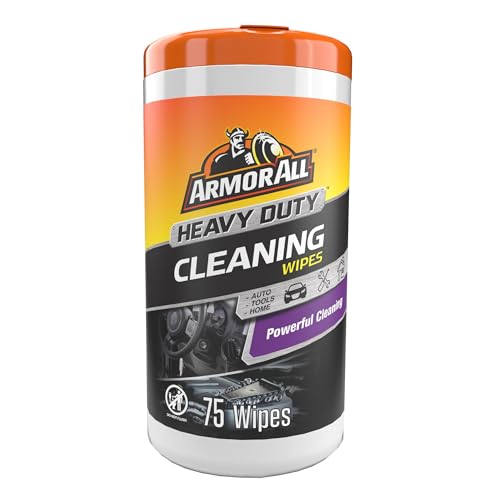 Armor All Heavy Duty Cleaning Wipes, Disposable Car Wipes (75