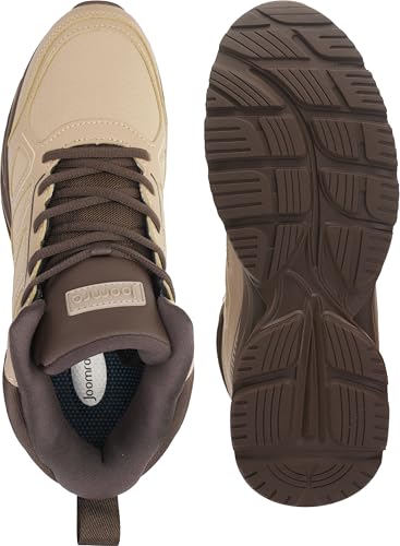 Image of Joomra Men's Stylish Sneakers High Top Athletic-Inspired Shoes | Premium Vegan Leather Upper, Durable Rubber Outsole, Perfect Ankle Support, Ideal for Outdoor & Casual Wear
