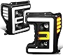 DNA Motoring HL-LB-F25018-BK-CL1 Black Dual Projector Headlights With LED DRL Replacement For 17-19 F-250 F-550 SD