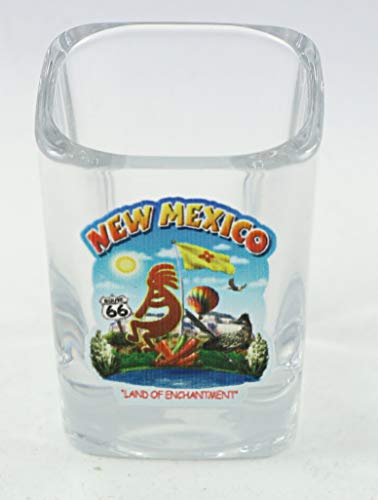 5 x 6 cm stile Shot Glass New Mexico State Montage Square Shot Glass by World By Shotglass