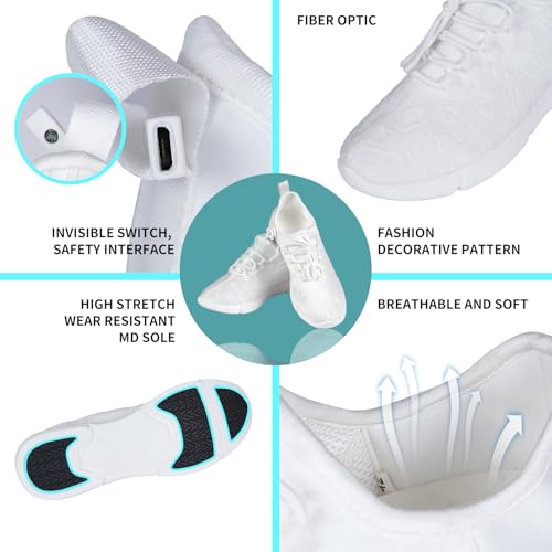 Fiber Optic LED Shoes for Women Men Light Up Sneakers for Adult USB Charging Flashing Luminous Trainers Shoes3