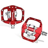 BUCKLOS SPD Pedals PD-M680 Mountain Bike Clip in SPD Flat Combo Dual Sided Pedals -...