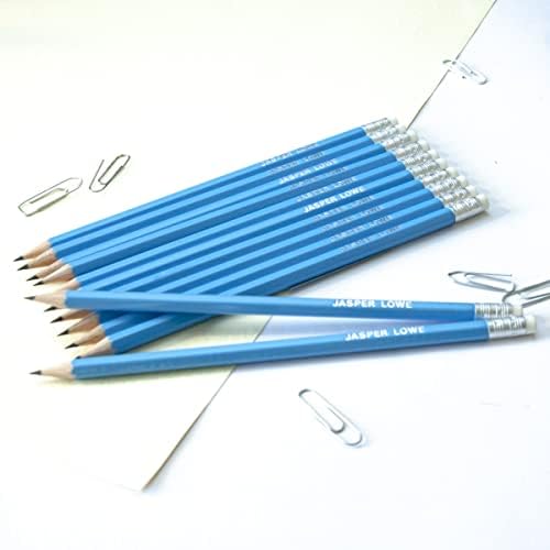12 Personalised Hexagonal Graphite Pencils - Embossed with Name, German Made Pencils and Printed in the UK - That's My Pencil  (Rainbow Mix)