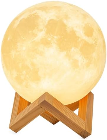 Luminária 3D Lua Cheia Touch RGB – Abajur LED USB Decorativo para...