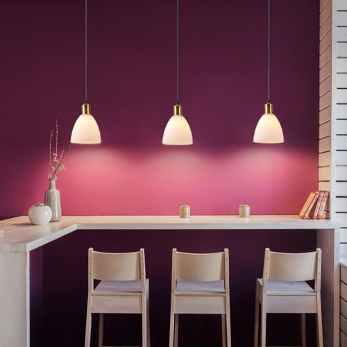 Luz colgante de vidrio moderna E27 para dormitorio minimalista pack de 2 3