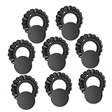 LOORGVEL 8 piezas Molde para Tartaletas Mini con Base Extraíble Acero Resistente Altas Temperaturas para Horno Antiadherente para Tartas y Postres Pequeños