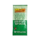 Lee Kum Kee Low Sodium Soy Sauce Packets, Non GMO, Individual Portion Pack, Variety Packs, Bundles, Single Serve Packets (50)