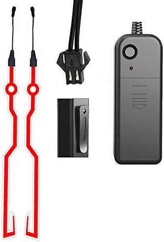 JahyShow 2in1 Night Riding Signal EL Light for Bicycle Motorcycle - Motorbike Turn Signal Cold Light Strip Bike Light Accessories Red