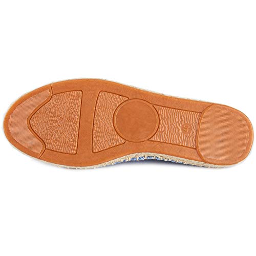 Image of Alexis Leroy Women's Summer Stripe Canvas Flat Espadrilles