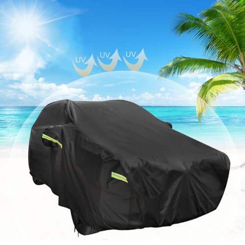 Image of Waterproof SUV Car Covers for Automobiles, All Weather Outdoor Full Exterior Cover fit SUV Length 181-191 inch