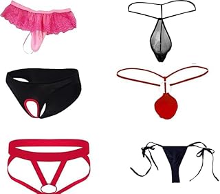 nimra fashion 6pcs Men's G-String Thong Sexy Mens Thongs Underwear, Combo of 6 (Free Size Fit to S, M, L) (in, Alpha, L, Regular, Standard, Multicolor)-picture-40