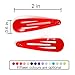 100PCS Snap Hair Clips, Premium Kids Barrettes Metal Non Slip Hair Bow Clips for Girls Toddler, 2 Inch 20 Colors