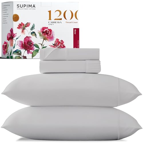 Carressalinenluxury100supimacottonqueensheetspremium1200threadcountcottonsheetsforqueensizebed4pcsilverbedsheetsset5starhotelquality16deeppocketcoolingsheets  Urban Country Home Decor Carressa linen luxury 100 supima cotton queen sheets premium 1200 thread count cotton sheets for queen size bed 4 pc silver bed sheets set 5 star hotel quality 16 deep pocket cooling sheets  urban country home decor