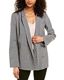 HALSTON HERITAGE Women's Sleeve Long Suiting Blazer, Grey, S