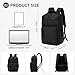 SUIKIHUM Waterproof Laptop Backpack for Men & Women, Flight Approved Anti-Theft Daypack with 15.6-inch Laptop Sleeve (Black)