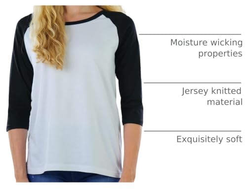 Image of ToBeInStyle Women's Classic Two Color Cotton Baseball T-Shirts
