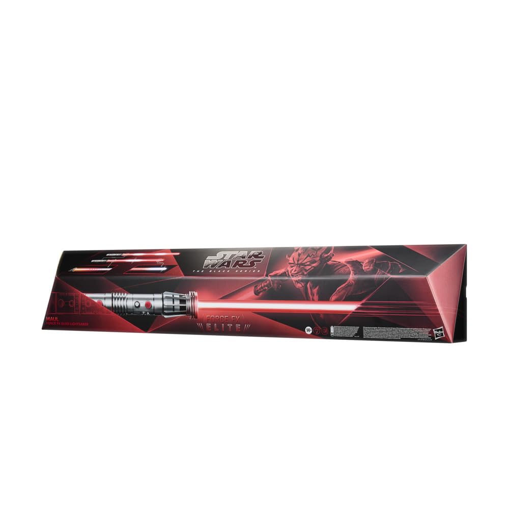 Star Wars The Black Series, Premium Force FX Elite elektroniczny miecz świetlny z zaawansowanymi światłami LED i efektami dźwiękowymi, od 14 lat