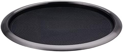 Service Ideas TR1614RIDT Tray with Removable Insert, 14" Round, Stainless Steel, Dark Tungsten