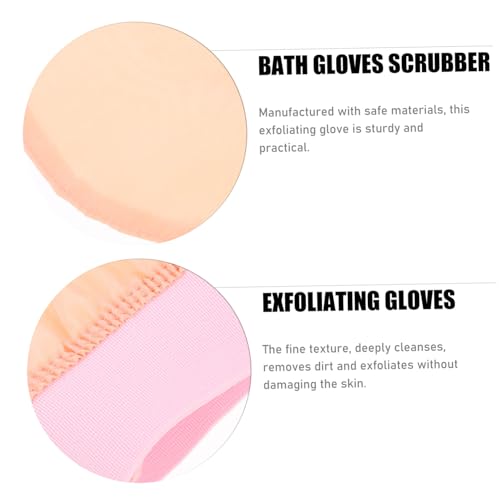 Image of Exfoliating Glove Body Washing Bathing Mitten Exfoliating Bath Glove Double Sided Exfoliating Mitt Shower Scrubber for Women Gentle Deep Cleansing Washable