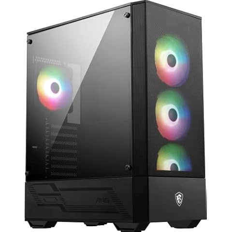 Caja PC MSI MAG FORGE 112R - Vidrio Templado, Gran Flujo de Aire y 4 Fans ARGB Cover