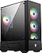 MSI MAG FORGE 112R Caja PC Mid-Tower - Vidrio Templado, Admite ATX, Micro-ATX y Mini-ITX, Panel Frontal Mallado, 4 Fans ARGB 120mm c/Controlador, Filtro de Polvo Magnético, Puertos USB 3.2 Gen1 Tipo-A