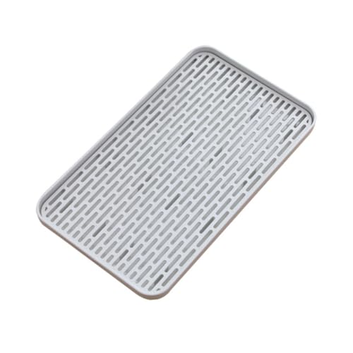 MAGICLULU Bandeja de Drenaje de Doble Capa Hundir ventilado cozinha Organizador cubertero escurridor Cubiertos tendedero Elementos Esenciales del bebé escurridor de Botellas el plastico Grey