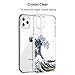 Unov Case Clear with Design for iPhone 11 Pro Max Case Slim Protective Soft TPU Bumper Embossed Pattern 6.5 Inch (Great Wave)