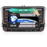 AWESAFE Wince 6.0 Autoradio 2 Din per VW Volkswagen Golf 5 6 Polo Passat Skoda Seat Tiguan, 7 Pollici con GPS Navigatore Car Radio Supporta la funzione Comandi al volante BT CD DVD SD USB RDS