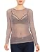 May&Maya Women's Long Sleeve Pure Mesh Blouse