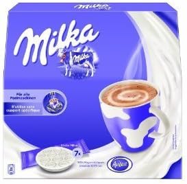 MILKA DRINK CHOCOLATE PAD (7 SERVINGS), PACK OF 6 total 42 SERVINGS, NEW for PAD MASHINES