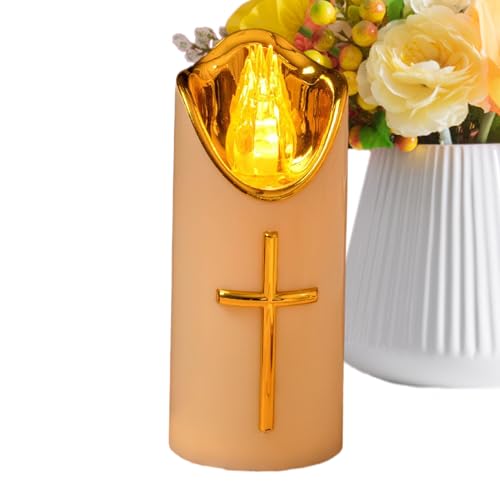 Candele elettriche, luci tombali a batteria, candele tremolanti elettriche, per chiese, comodino, camera da letto, soggiorno, giardino, cortile, portico, sentiero, prato