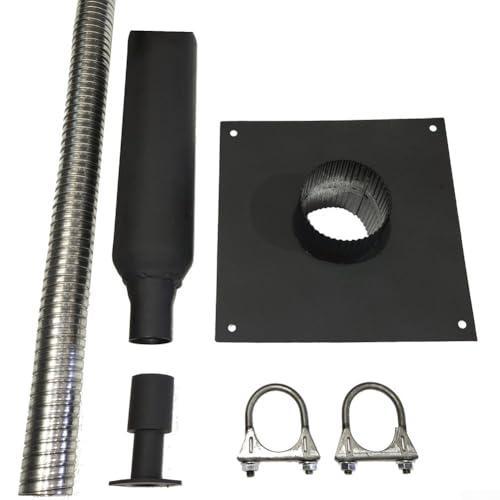Bulevisiter Kit de extensión de escape de generador con montaje aislado a través de la pared para modelos Firman y Honda (SKU)