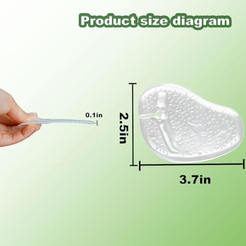 Image of Gel Pads for Thong Sandals, 8 Pairs | Toe Protectors, Forefoot Cushion Inserts, Non Slip, Metatarsal Support and Pain Relief