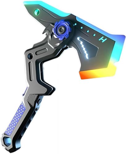 Image of BUQARO Dual Axe Blade with Mist Spray-One Button Switching, with 7Color Change LED Light-up Blades, Battle Axe Transforming Science Fiction Toy with Vibration Sound Effect