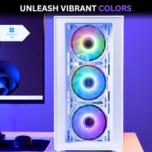 Image of NOVATECH Phantom - Prebuilt Gaming PC Desktop Computer - RTX 3050 - i7 Xeon 3.5GHz - 16GB RAM - 512GB M.2 SSD WiFi /BT, Win 11 Pro - Gaming Computer Tower, Pre Built PC Gaming - 1 Year Warranty (White)