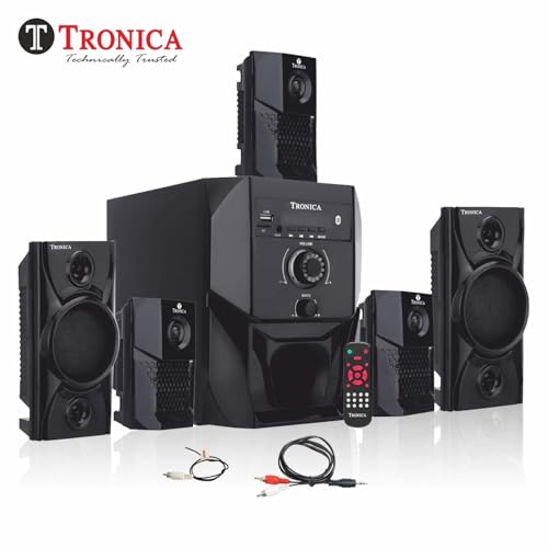 Image of TRONICA Super King 5.1 40Watt |Bluetooth Home Theater System |Multimedia Speaker with Subwoofer| Deep Bass Sound System for TV, Laptop & Phone | Movies & Gaming | USB, FM, AUX & Remote Control
