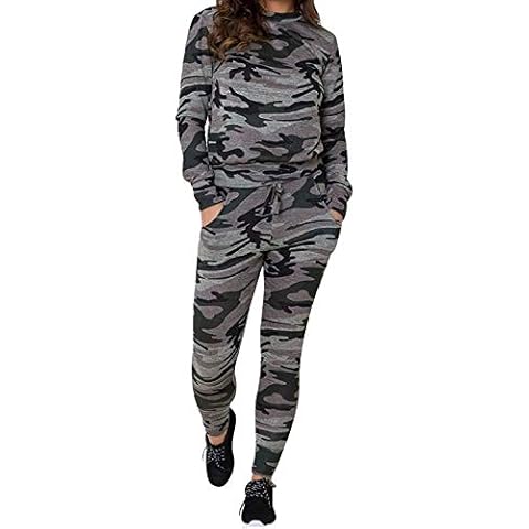 ZEE FASHION New Ladies Women Army Camouflage Print 2 Piece Tracksuit Lounge Suit Plus Size UK 8-26 Cover