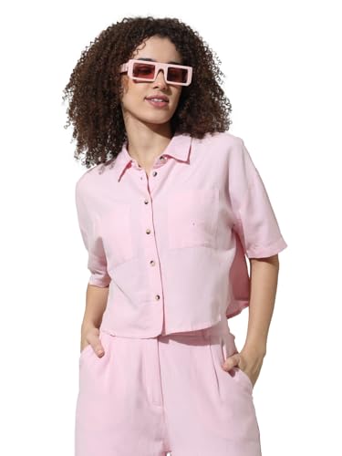 Image of ONLY Women's Cotton Blend Loose Fit Shirt